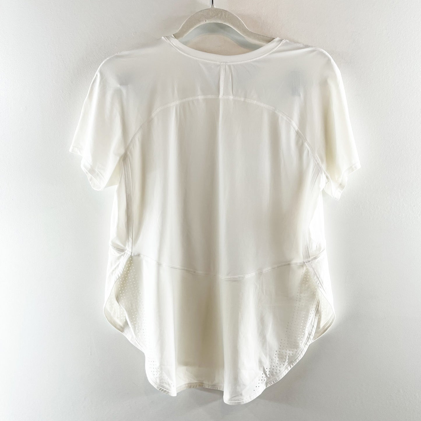 Lululemon UVP Run Short Sleeve High Neck Mesh Trim Running T-Shirt White 8