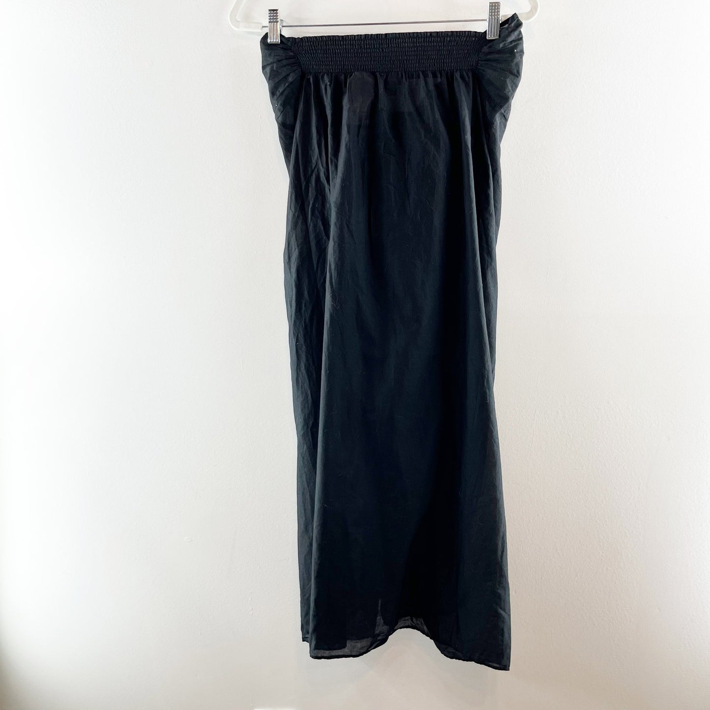 J. Crew Convertible Beach Cotton Sarong Skirt Dress Black Large