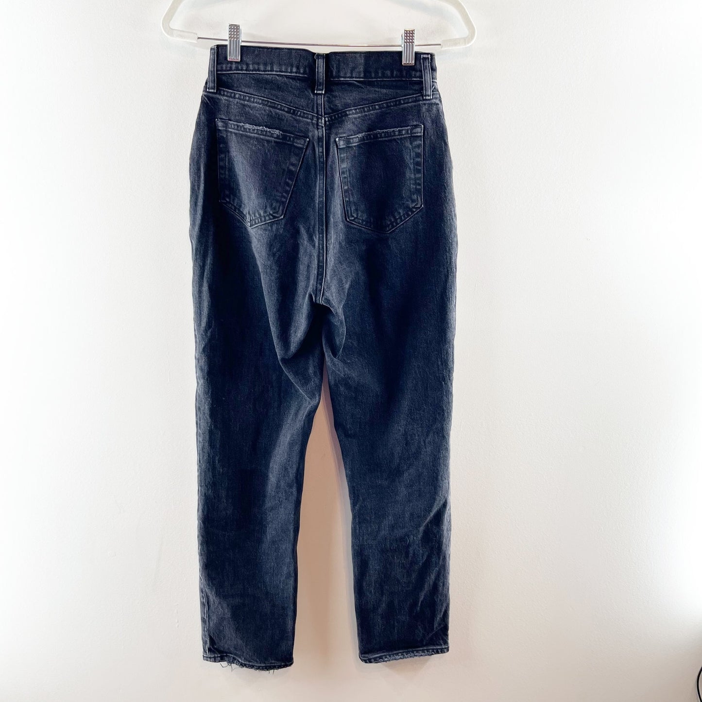 Abercrombie The Dad Curve Love Crossover Waist High Rise Jeans Black 25 Petite