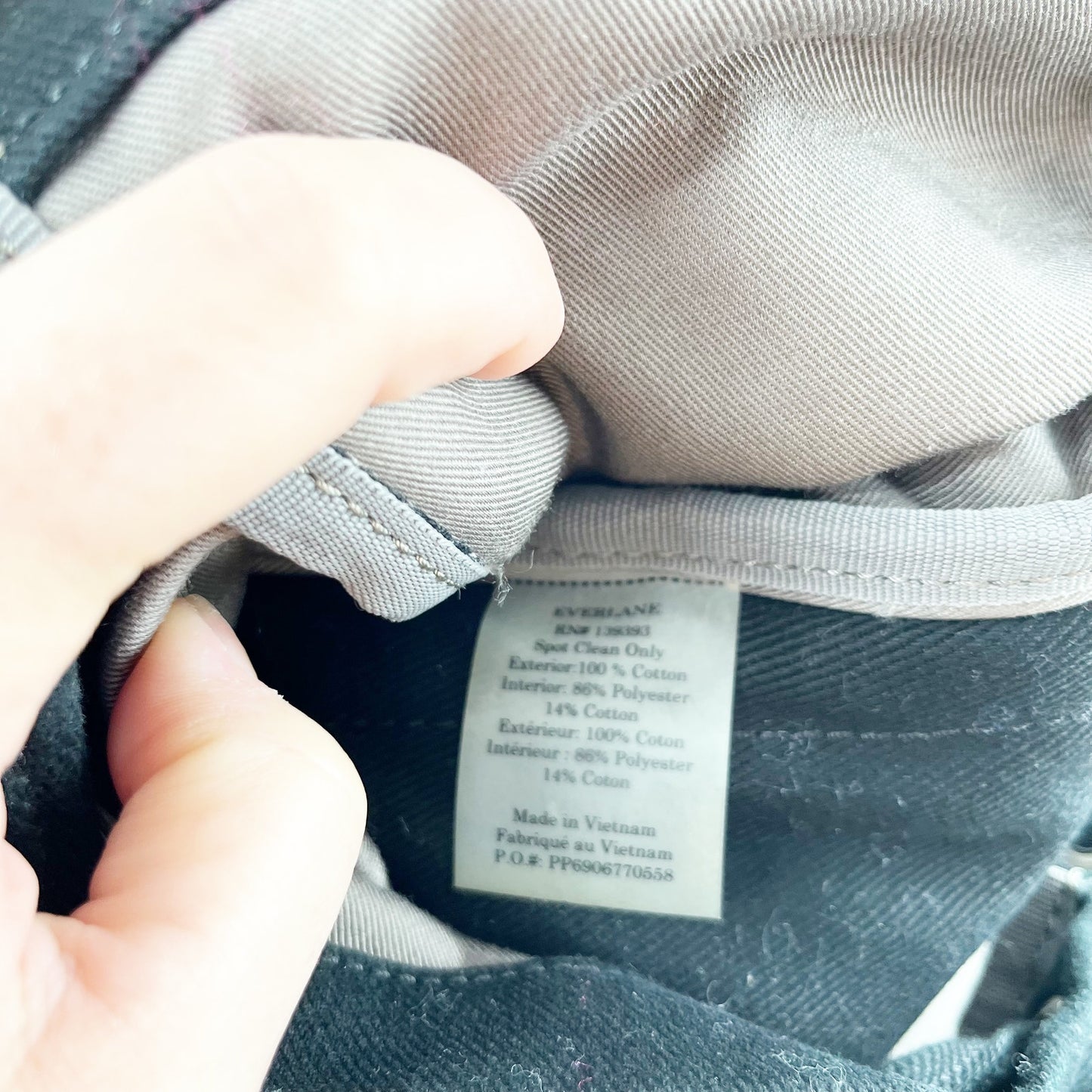 Everlane The Modern Snap Unisex Black Canvas Backpack