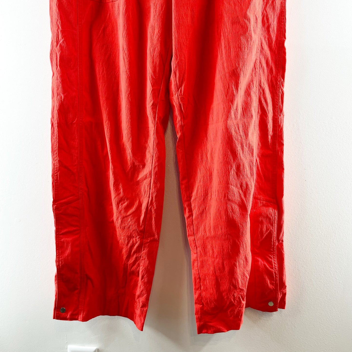 Athleta Trekkie High Rise Parachute Wide Leg Pants Red 12