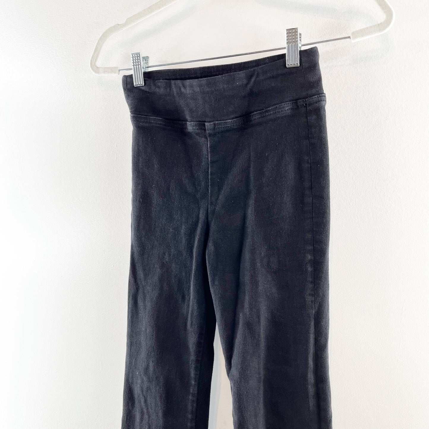 FRAME The Jet Set High Rise Flare Leg Pull On Jeans Black 0
