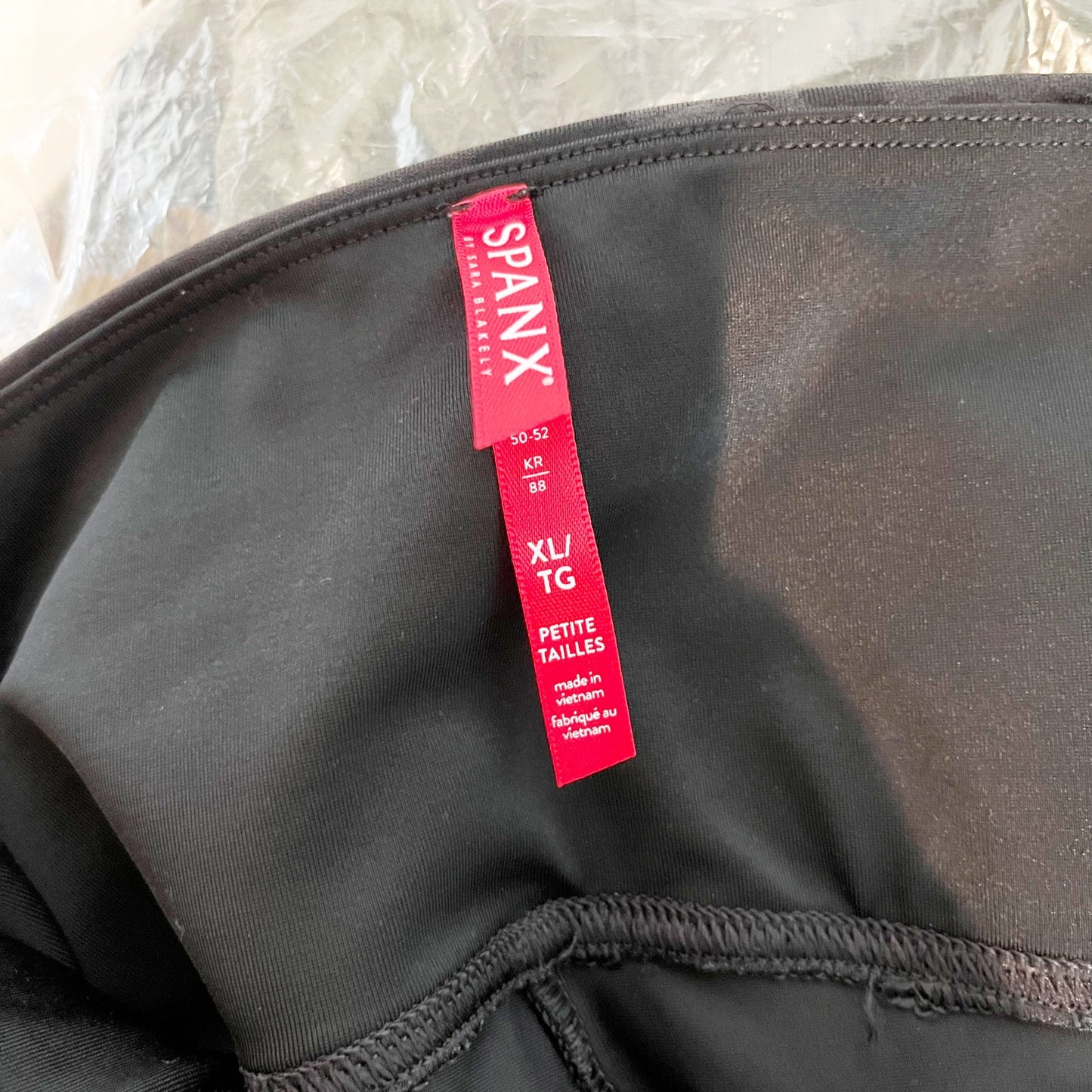 SPANX Pull On High Waisted Faux Leather Leggings Matte Black Camo XL