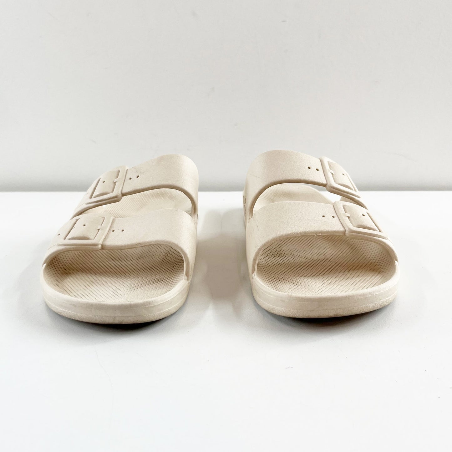 Moses Double Buckle Slide Sandals Stone Cream 38 / 39