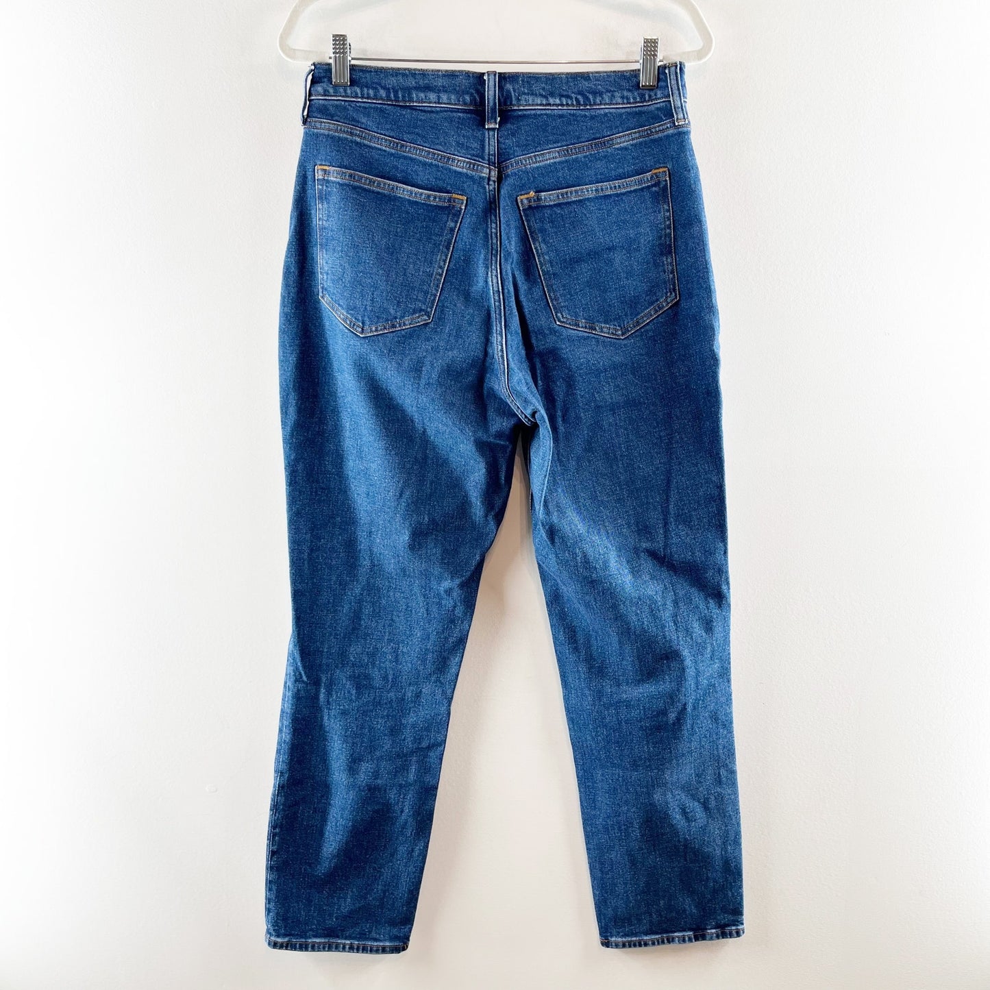 Abercrombie The Straight Ankle Ultra High Rise Jeans Blue 8 Long