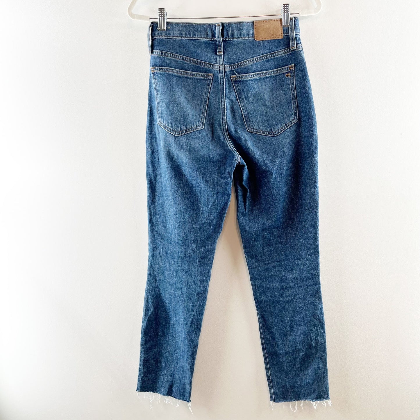 Madewell High Rise Raw Hem Perfect Vintage Jeans Blue 25