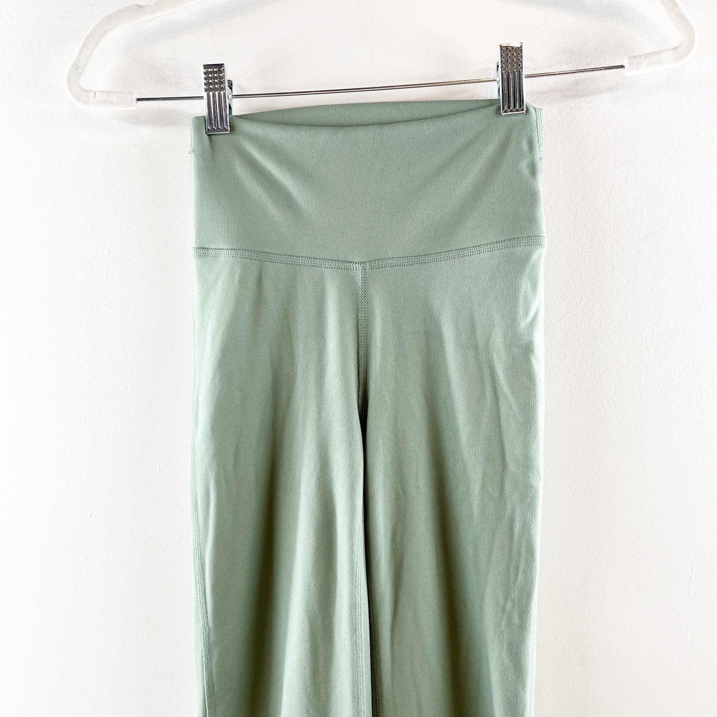 Gilly Hicks Hollister High Rise Flare Pants Leggings Light Green XXS