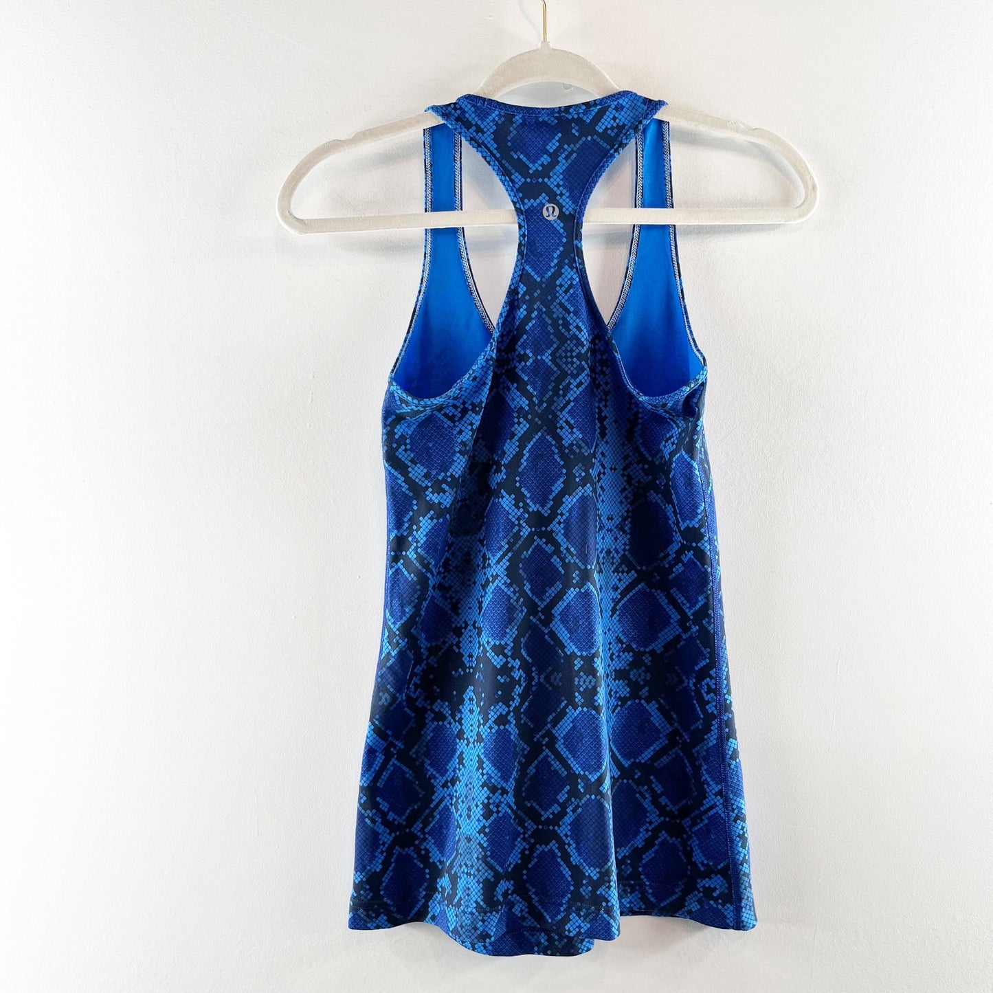 Lululemon Cool Racerback Tank Top Mini Ziggy Snake Pipe Dream Blue Small