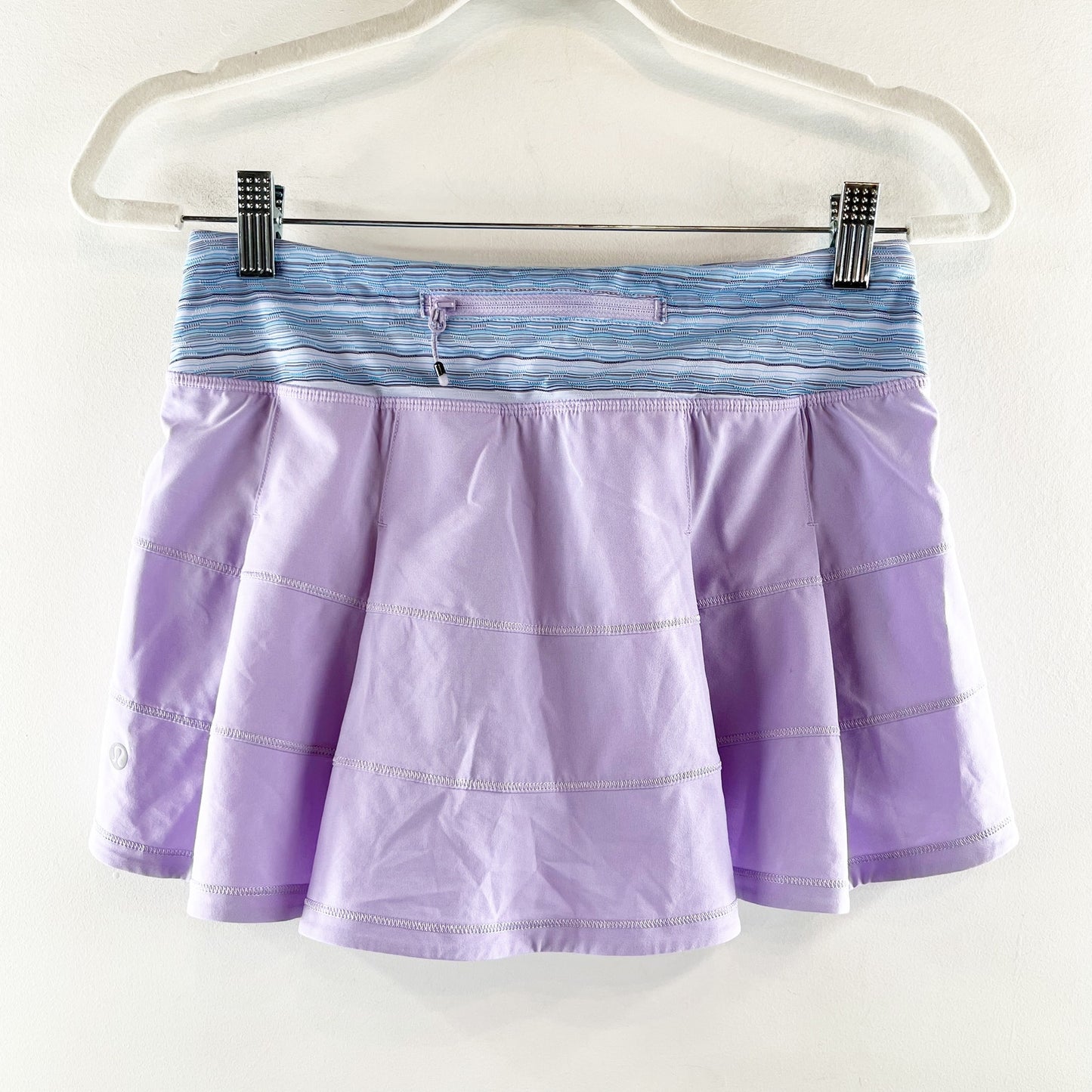 Lululemon Pace Rival Skirt II Tennis Skort Lilac Wave Twist Caspian Blue 4