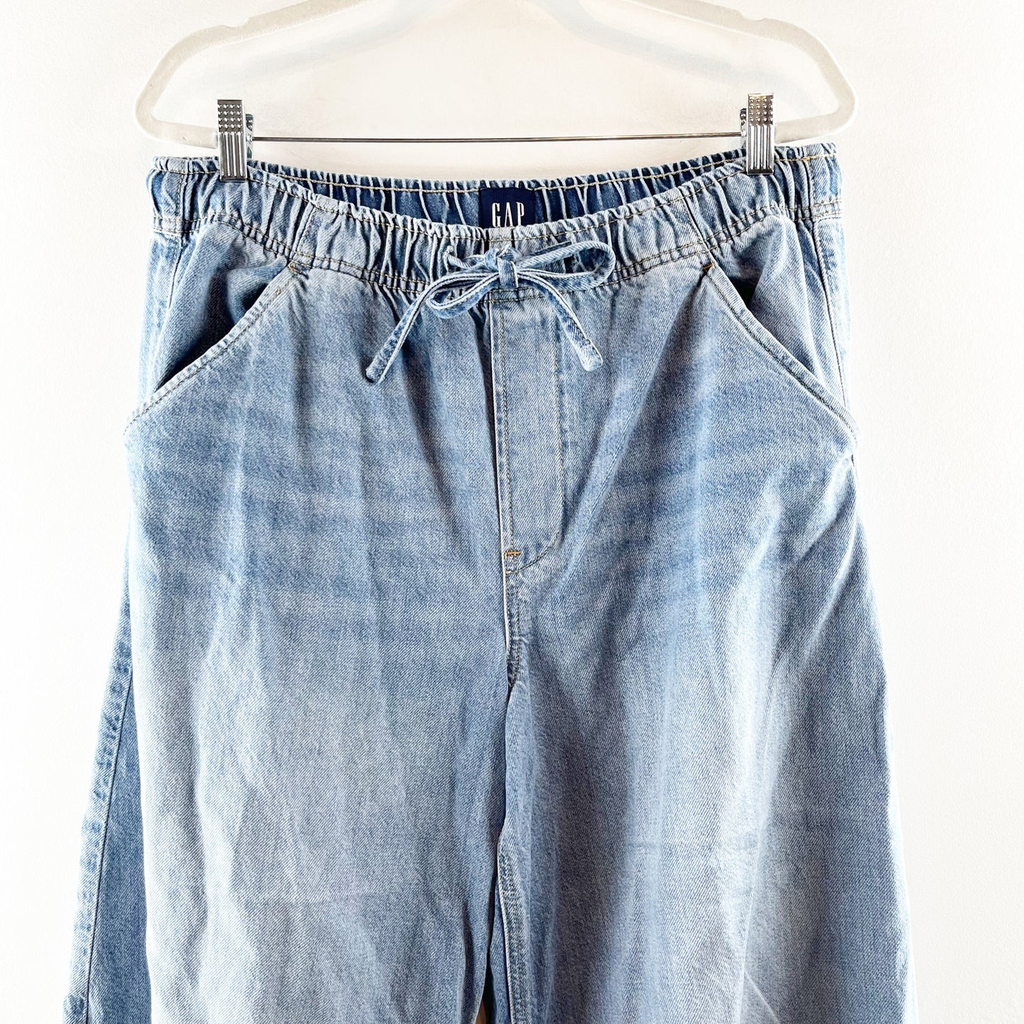 GAP Mid Rise Ultrasoft Easy Horseshoe Jeans Blue Large