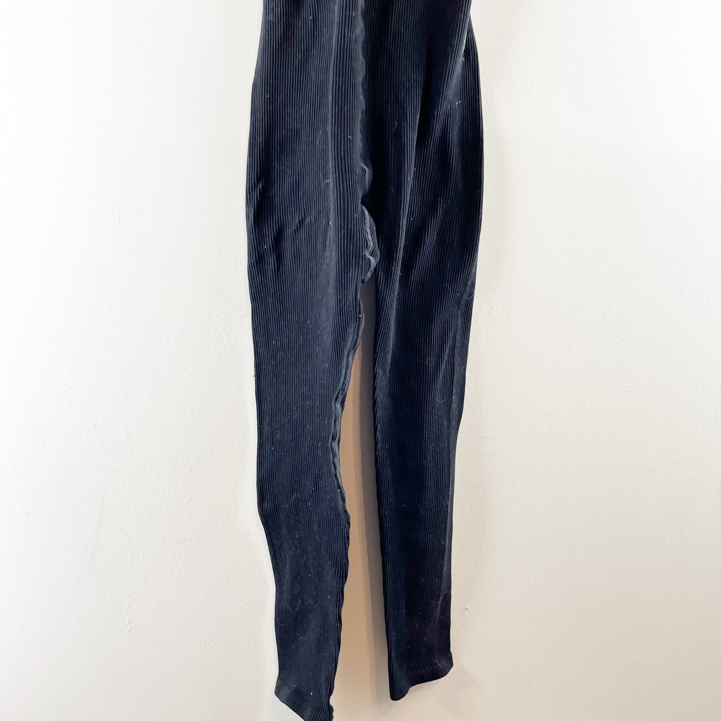 Free People Movement Free Throw Ribbed Onsie Jumpsuit Black Small