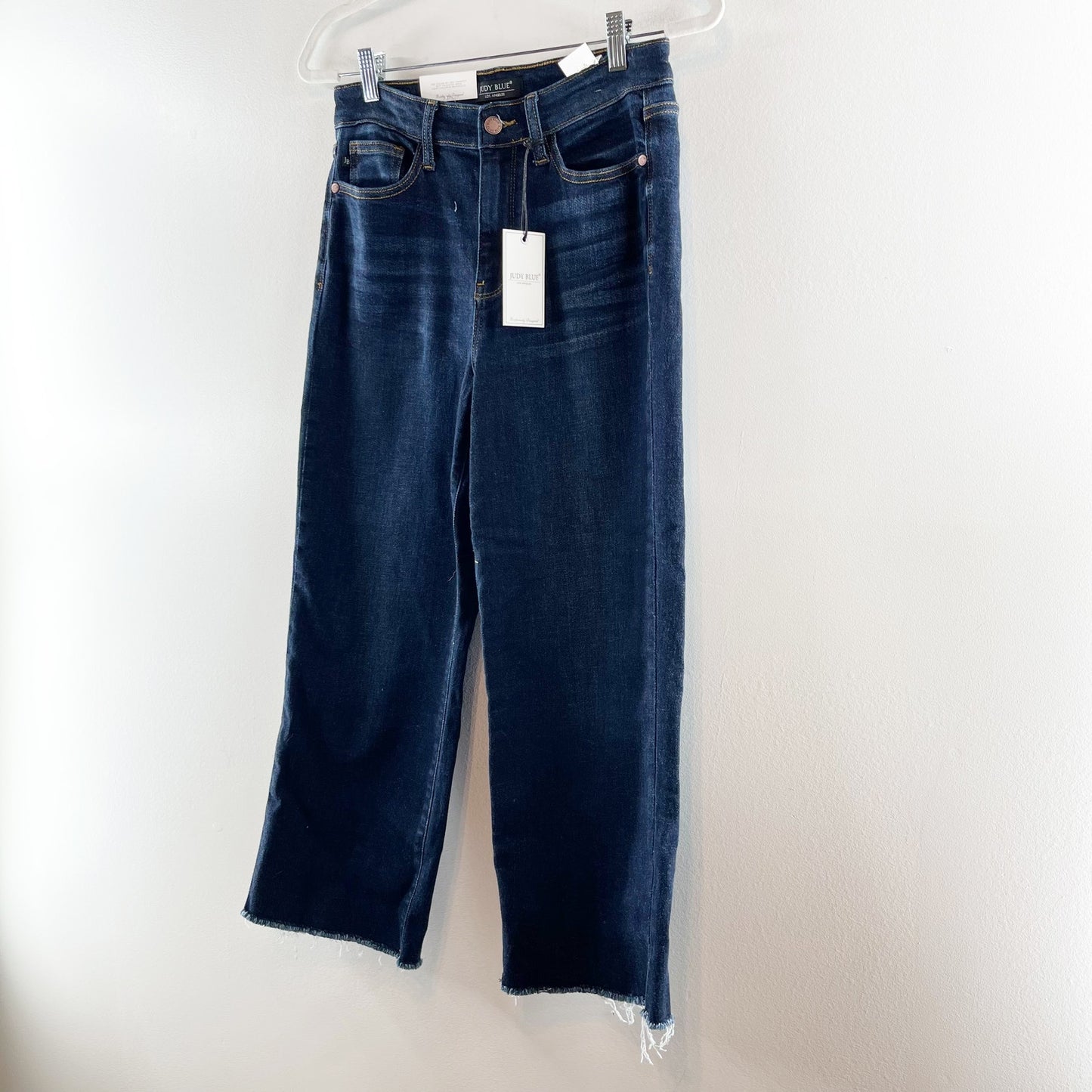 Judy Blue High Waist Wherever Whenever Wide Leg Cropped Jeans Blue 27 / 4