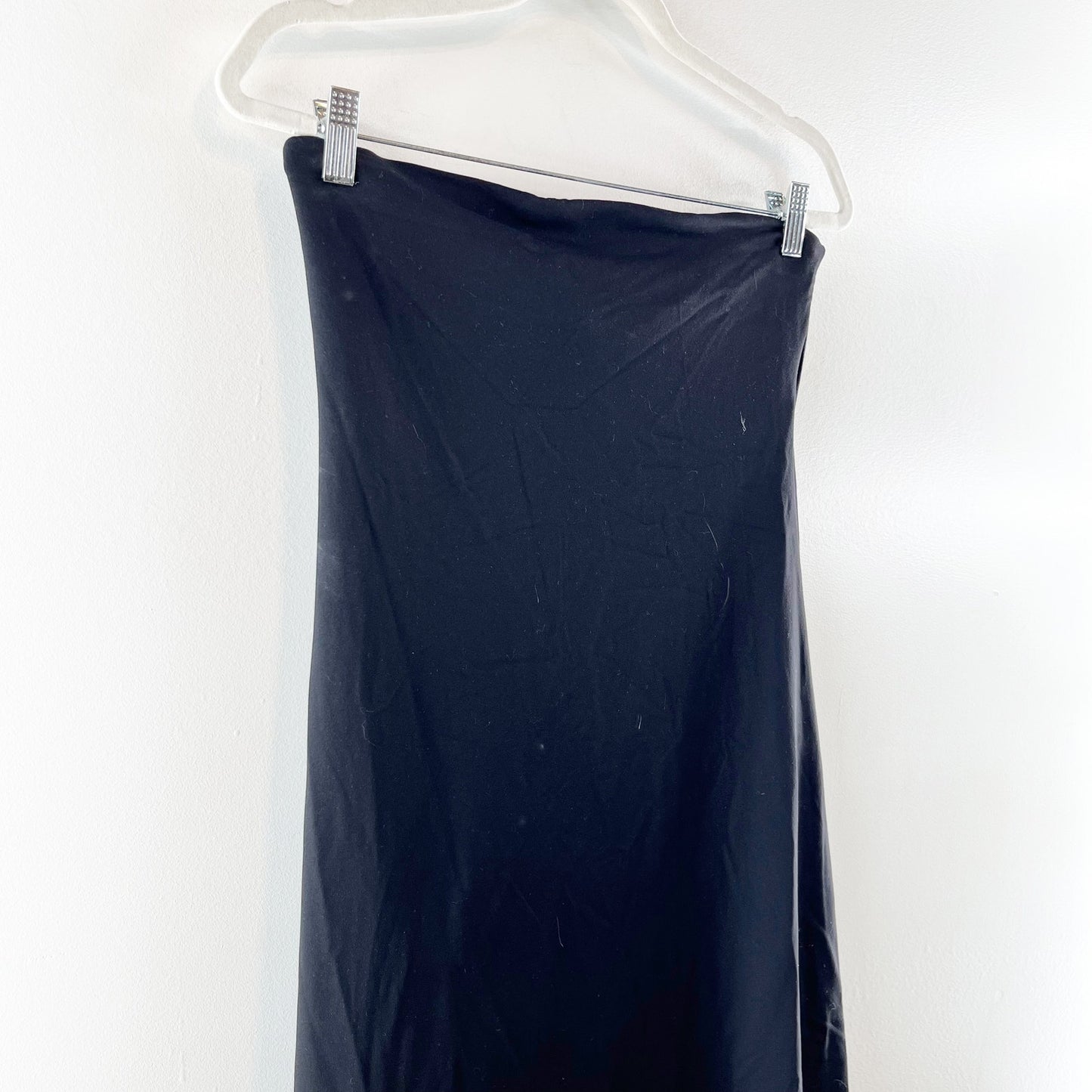 Susana Monaco Strapless Tube Double Lined A Line Maxi Dress Black Large
