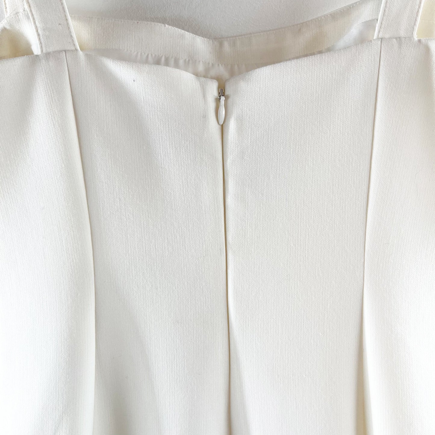 Cinq a Sept Square Neck Fitted Sleeveless Midi Sheath Dress Ivory White 6