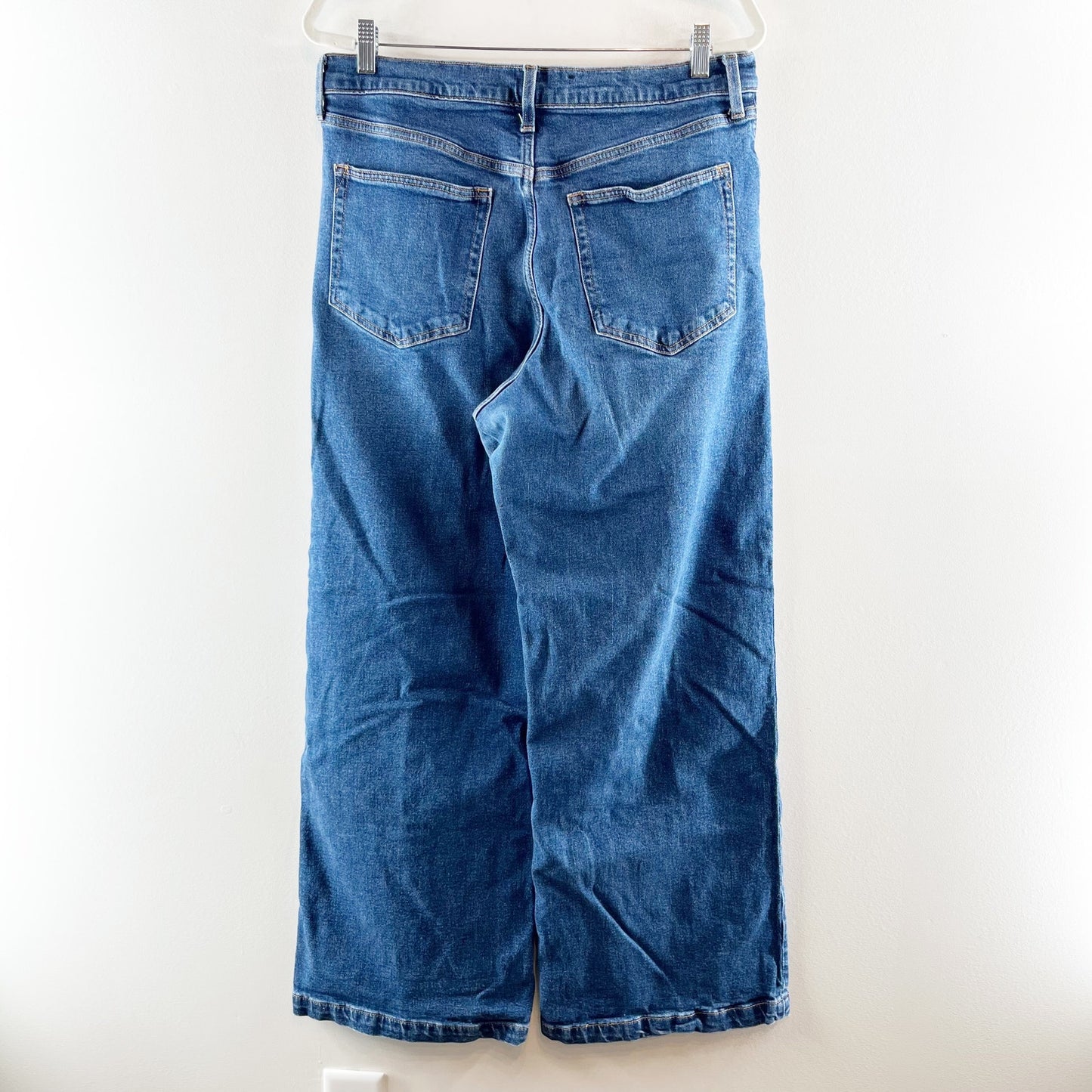GAP High Rise Stride Wide Leg Jeans Medium Indigo Blue 32 / 14