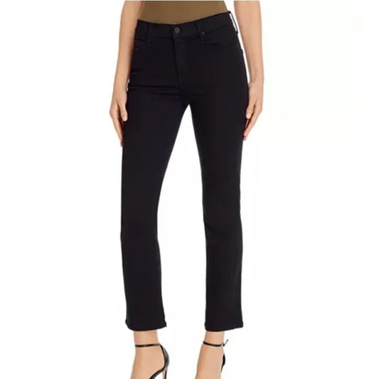 Mother The Mid Rise Dazzler Crop Ankle Jeans Not Guilty Wash Black 29 / 8