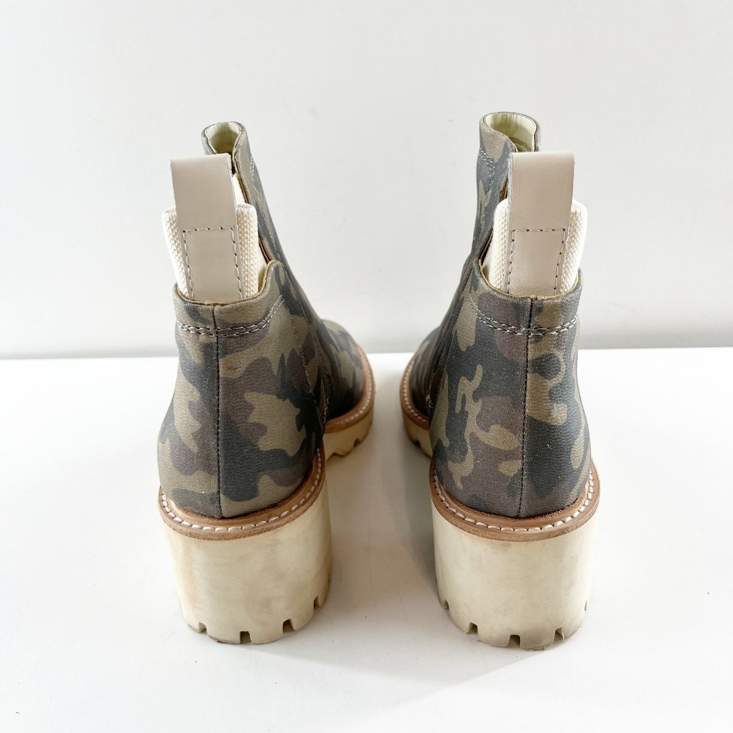 Dolce Vita Huey H20 Ankle Chelsea Camo Boots Booties Green 8
