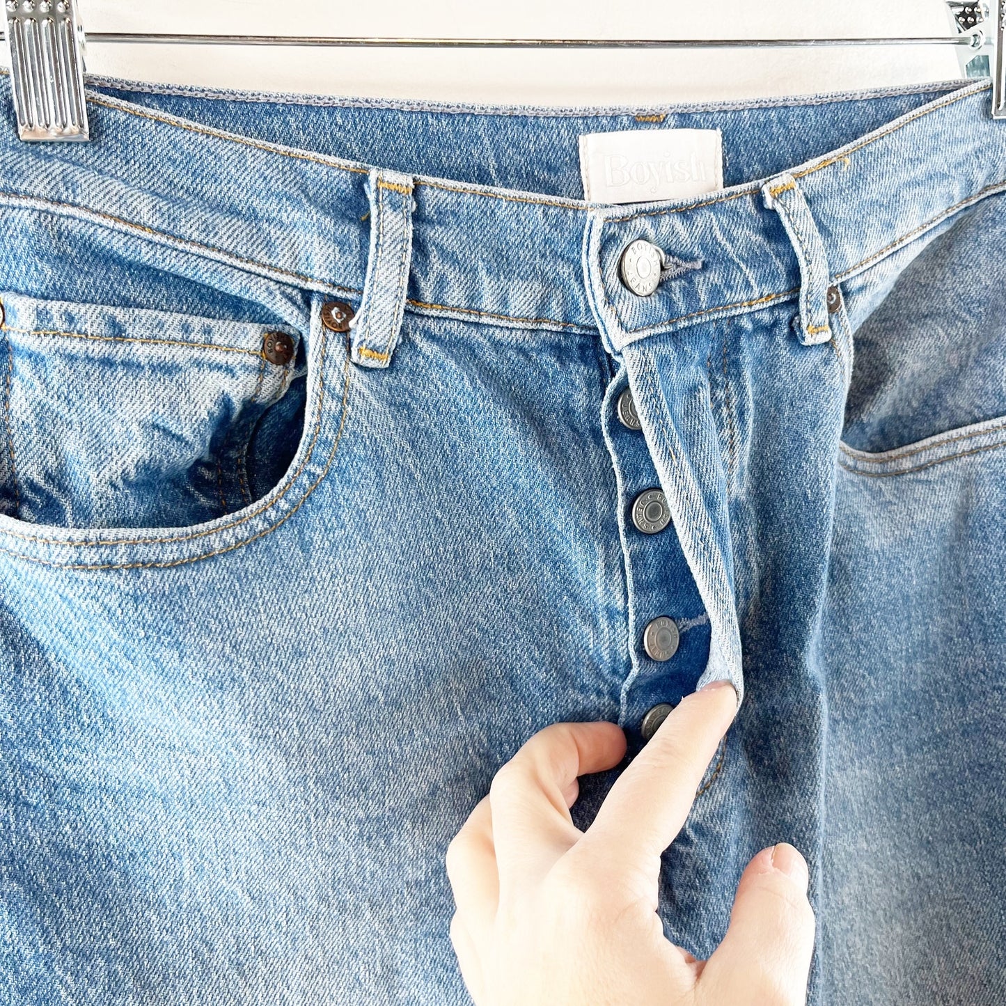 Boyish The High Rise Straight Tommy Stretch Jeans Sunshine Blue 26 / 2