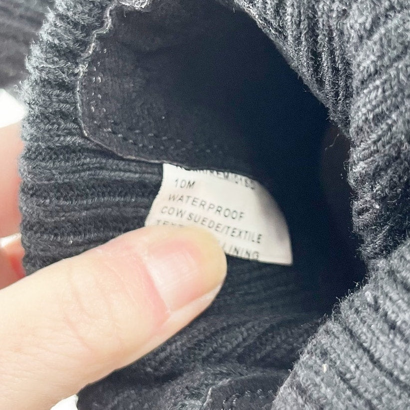 Blondo Roary Ankle Chelsea Lug Sole Heeled Chunky Sock Boots Black 10