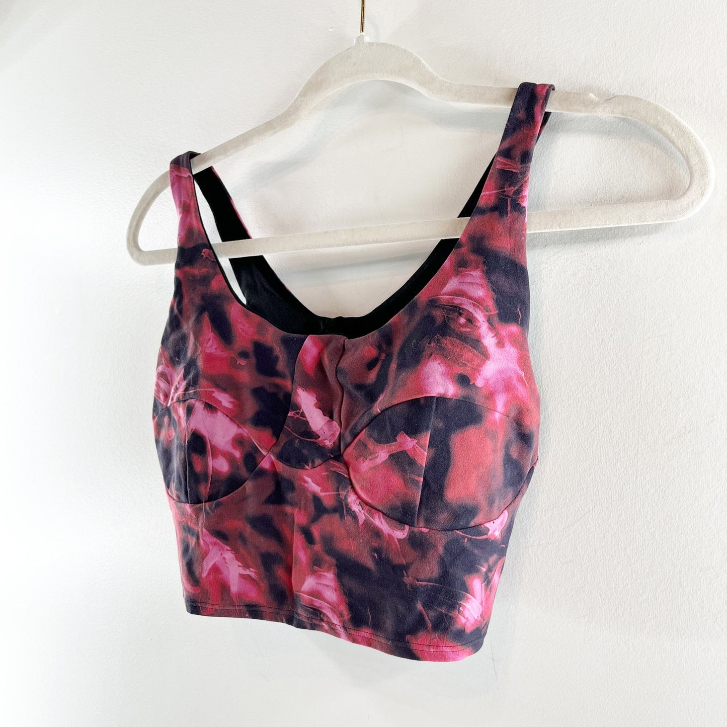 Lululemon Nulu Front-Darting Yoga Bra Intensity Pink Blossom Multi 8