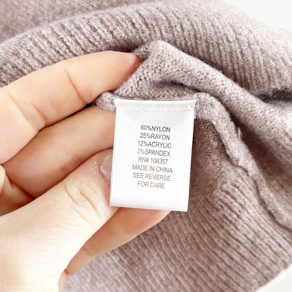 Evereve Celine Short Sleeve Polo Pullover Sweater Caribou Brown Black Medium