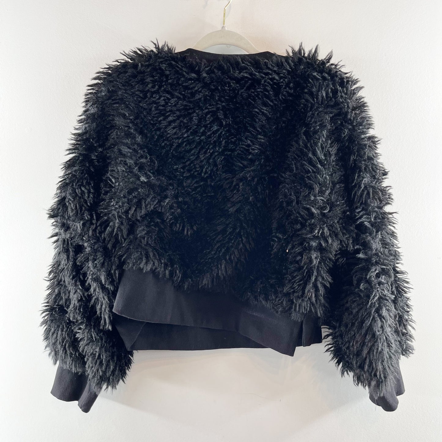 Daily Practice Anthropologie Fluffy Crewneck Sweatshirt Black Medium