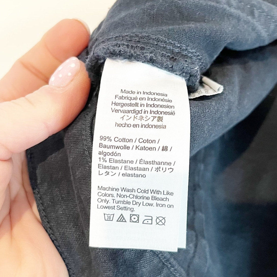 Madewell Emmett Wide Leg Patch Pocket Trouser Pants Navy Blue 29