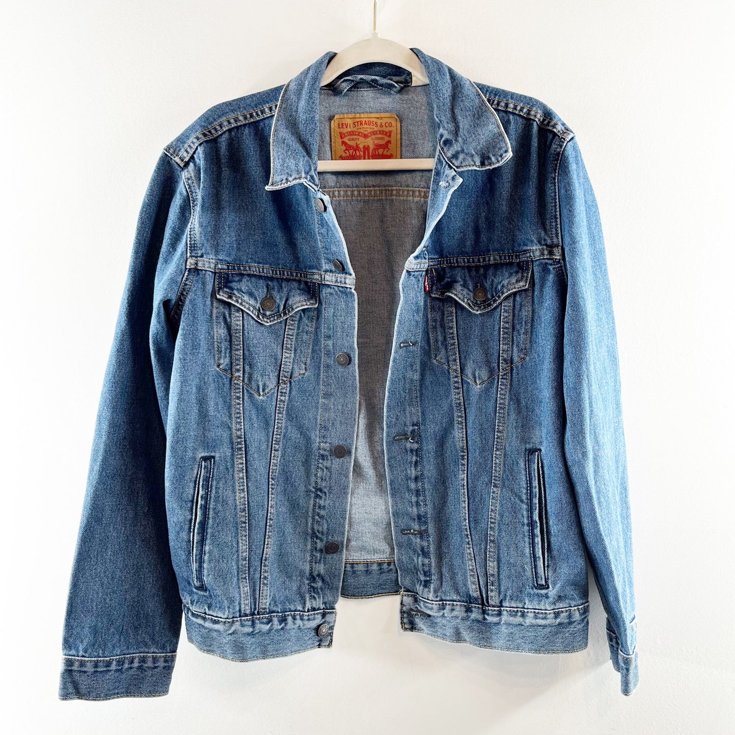 Levi's Denim Button-Front Original 90s Trucker Jacket Cool The Drama Blue Medium
