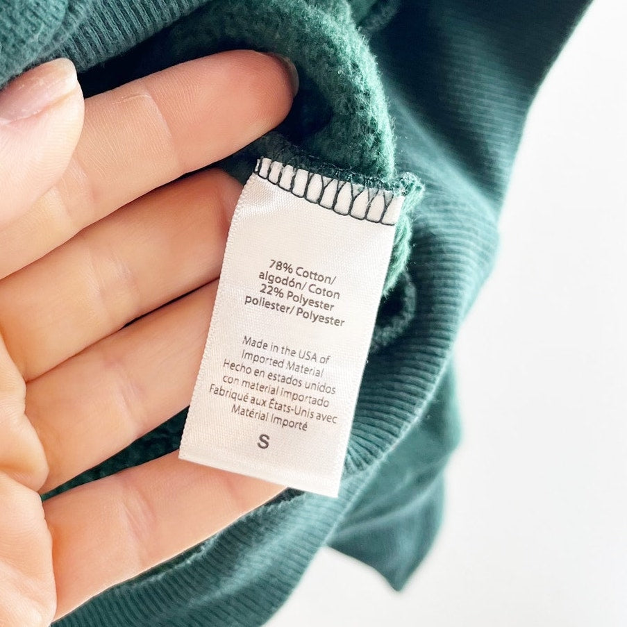 Beyond Yoga Long Sleeve 1/4 Zip Recharge Pullover Sweatshirt Forest Green Small