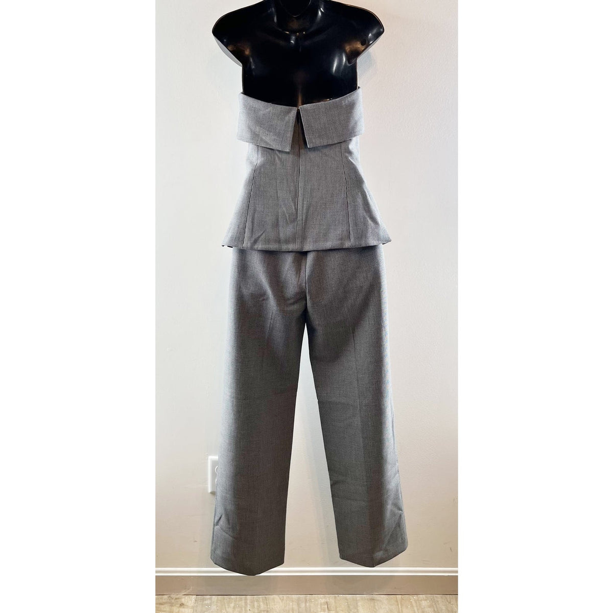 Babaton Aritzia Element Tube Top and Agency Trouser Pants Set Jake Chk Blk 4