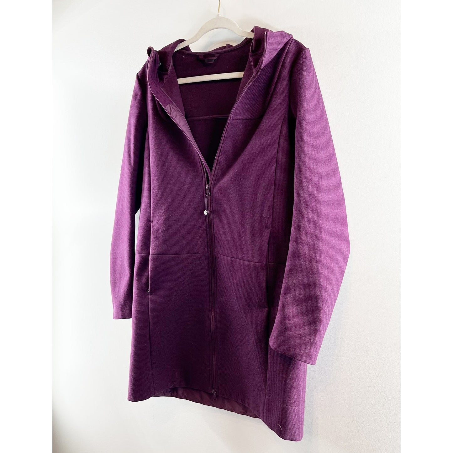 Lululemon City Softshell Parka Coat Jacket Tweed Plum Purple Medium