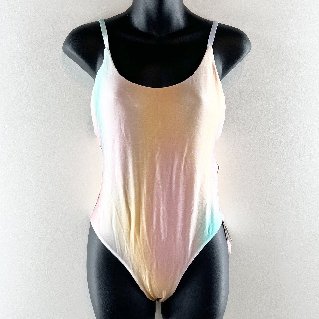 PQ Swim Golden Hour Scoop Low Back Ombre One Piece Swimsuit Pink Medium