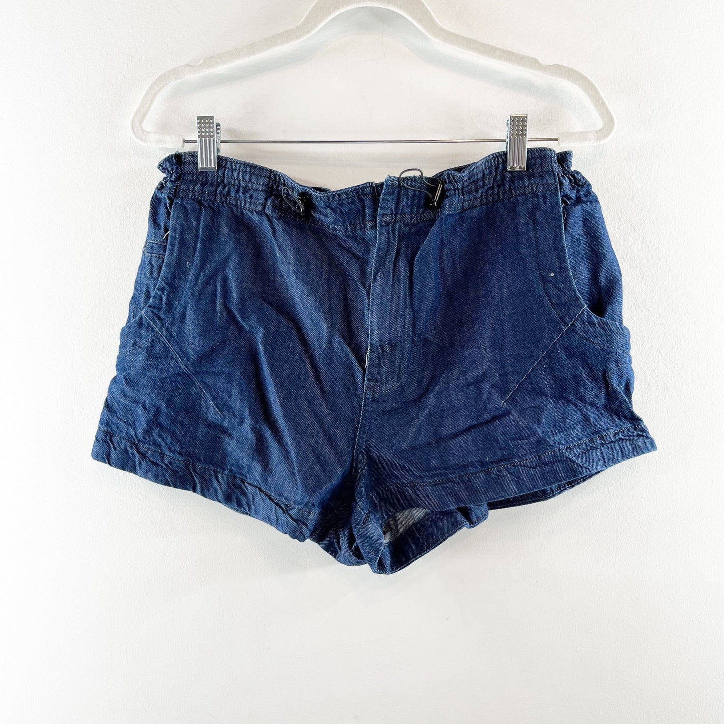 Anthropologie Pilcro Mid-Rise Denim Parachute Shorts Blue Large