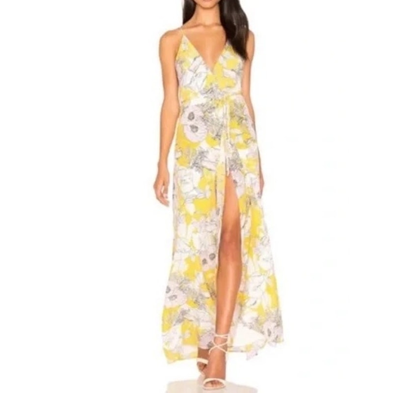 yumi kim rush hour silk maxi dress Navy Rush Hour Wrap Maxi by YUMI KIM