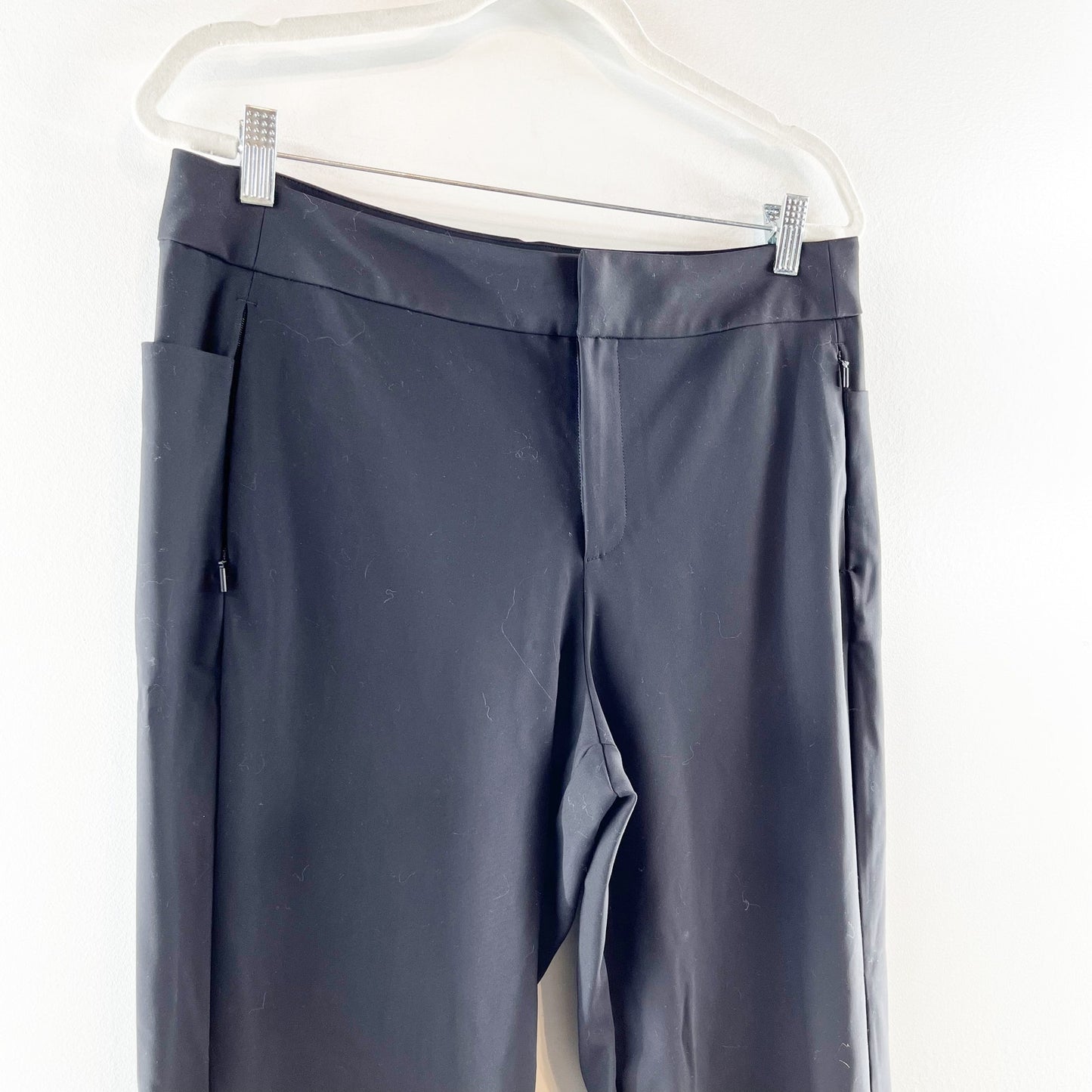 Athleta High Rise Stellar Skinny Ankle Trouser Pants Black 14