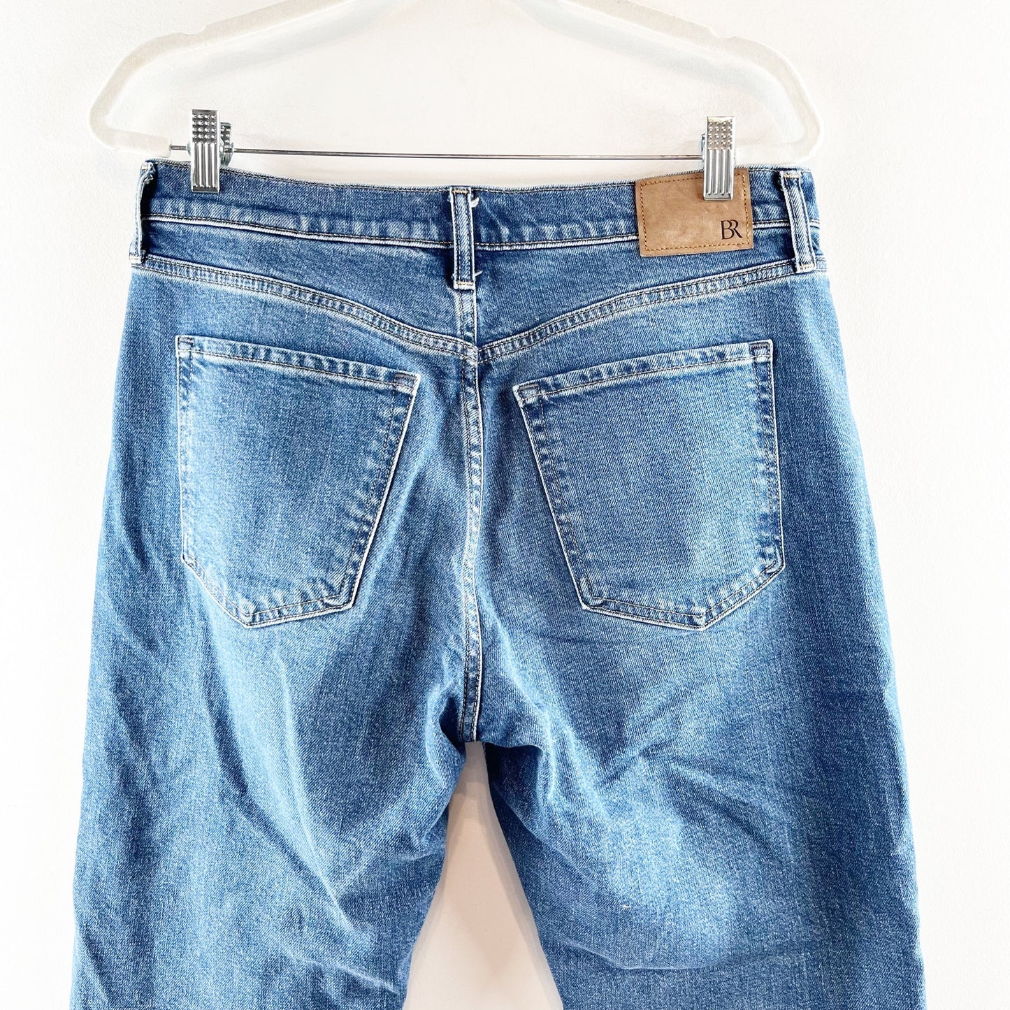 Banana Republic High Rise Button Fly Straight Leg Jeans Blue 30 Petite