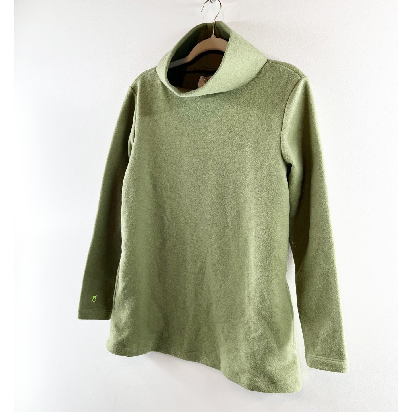 Dudley Stephens Cobble Hill Turtleneck Long Sleeve Fleece Pullover Army Green M