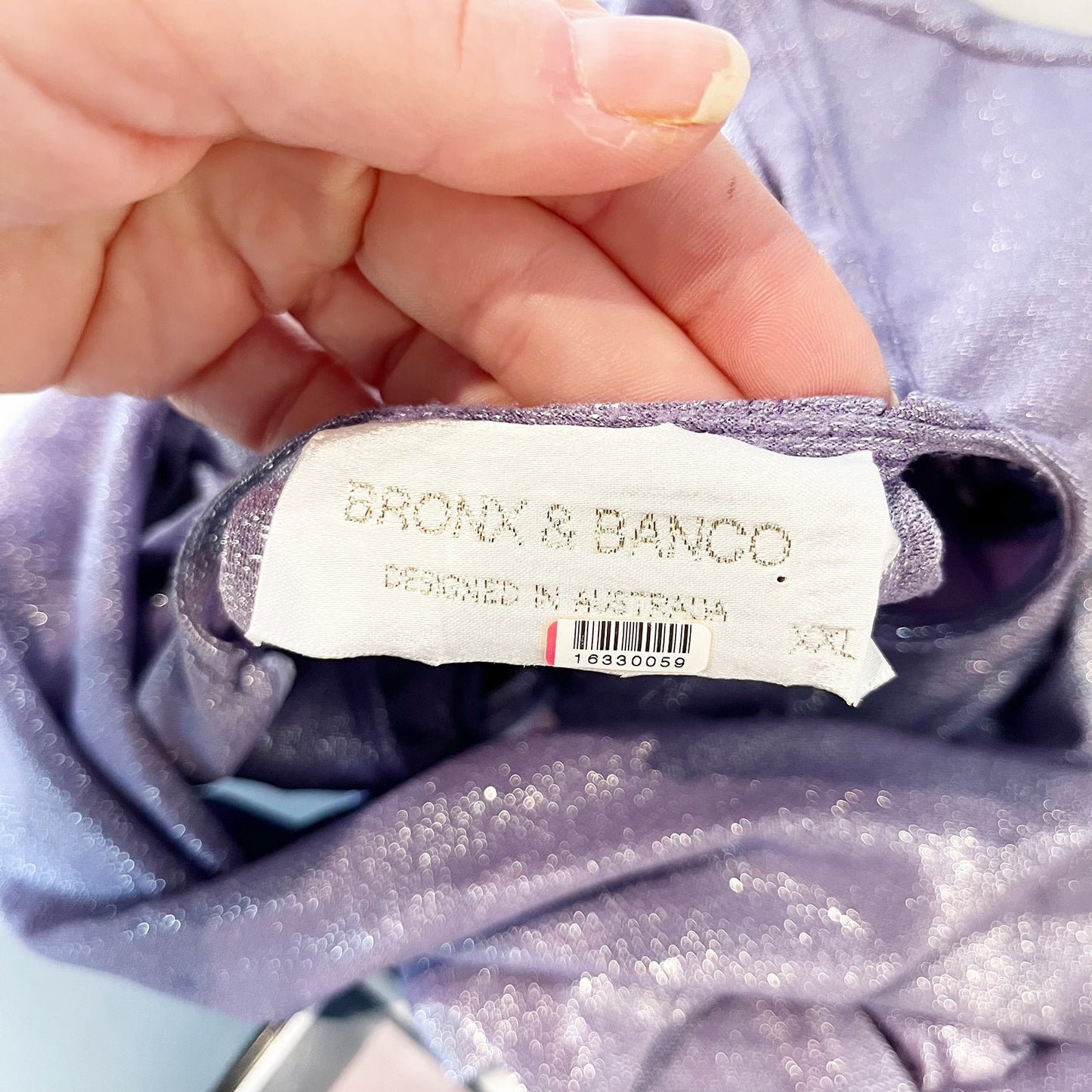 Bronx & Banco Amara Long Sleeve Cutout Maxi Dress Gown Lilac Purple XXL
