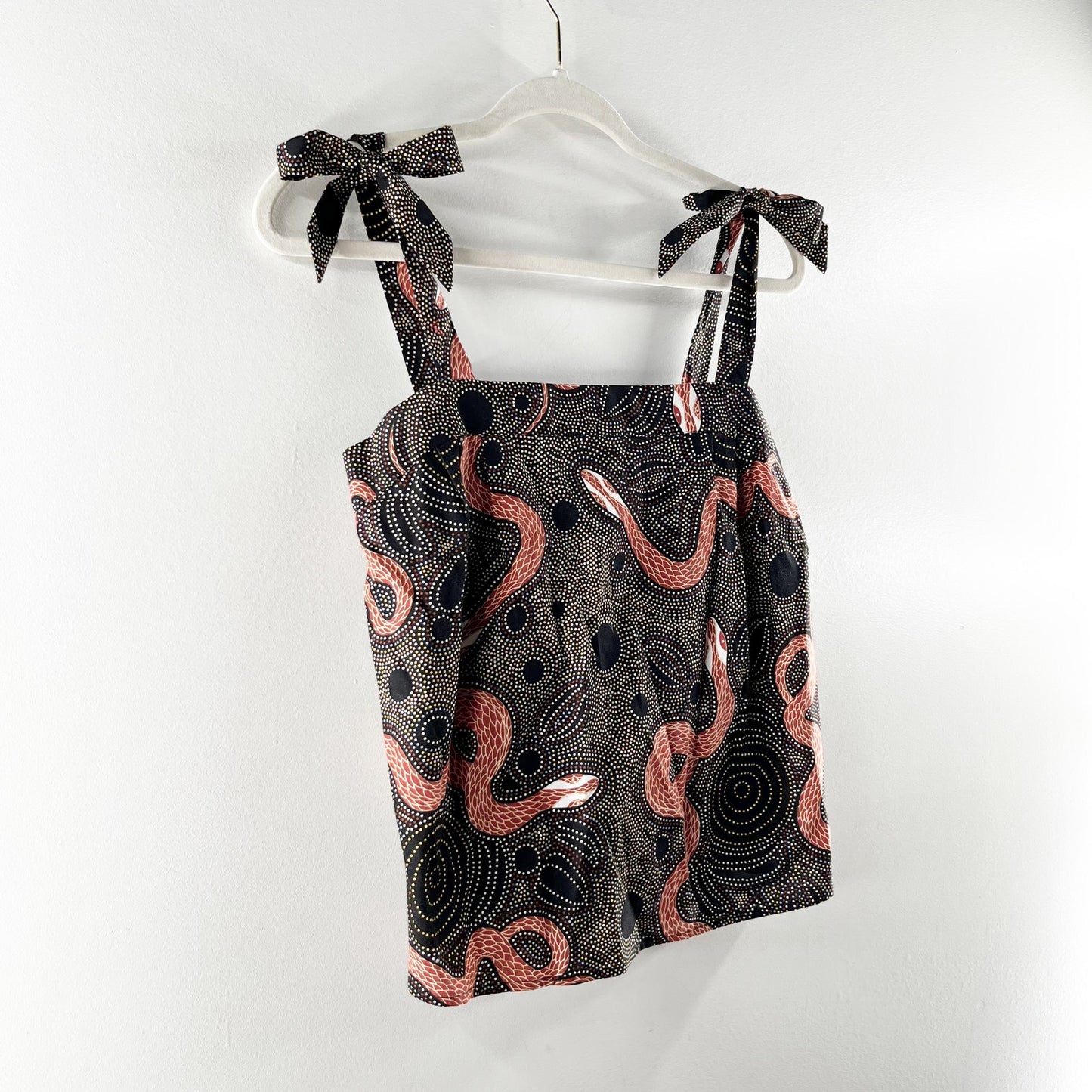 Corey Lynn Calter Anthropologie Macy Cotton Poplin Tank Top Black Pink XS