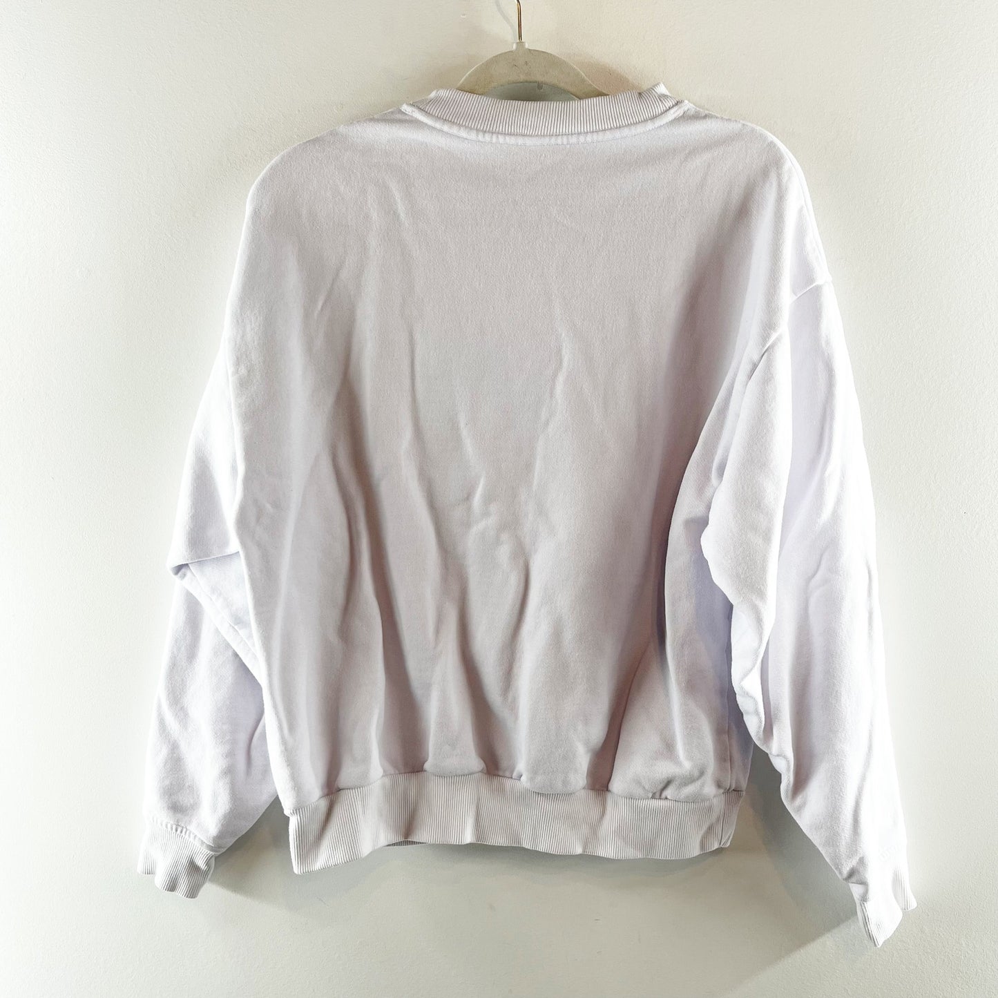 Alo Yoga Accolade Crewneck Oversized Pullover Sweatshirt White XS