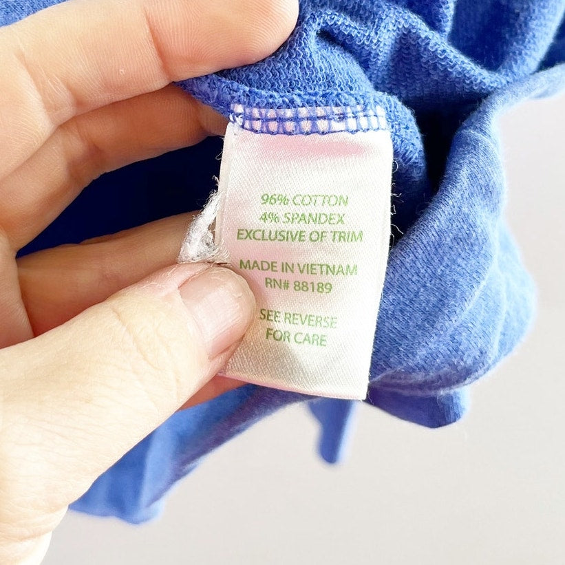 Lilly Pulitzer Skipper 1/2 Zip Seashell Embroidered Popover Sweatshirt Blue L
