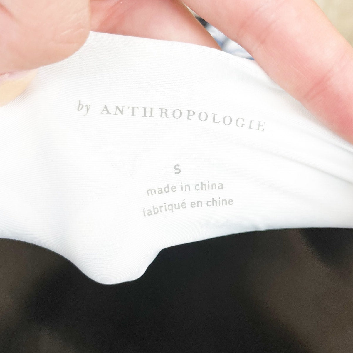 Anthropologie Iris Geometric Smocked Halter One-Piece Swimsuit Blue Small