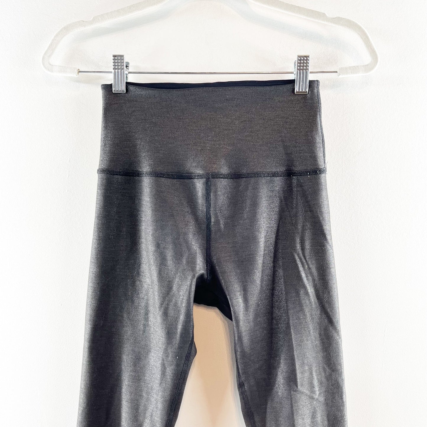 Beyond Yoga High Waisted Midi Leggings Foil Black Medium