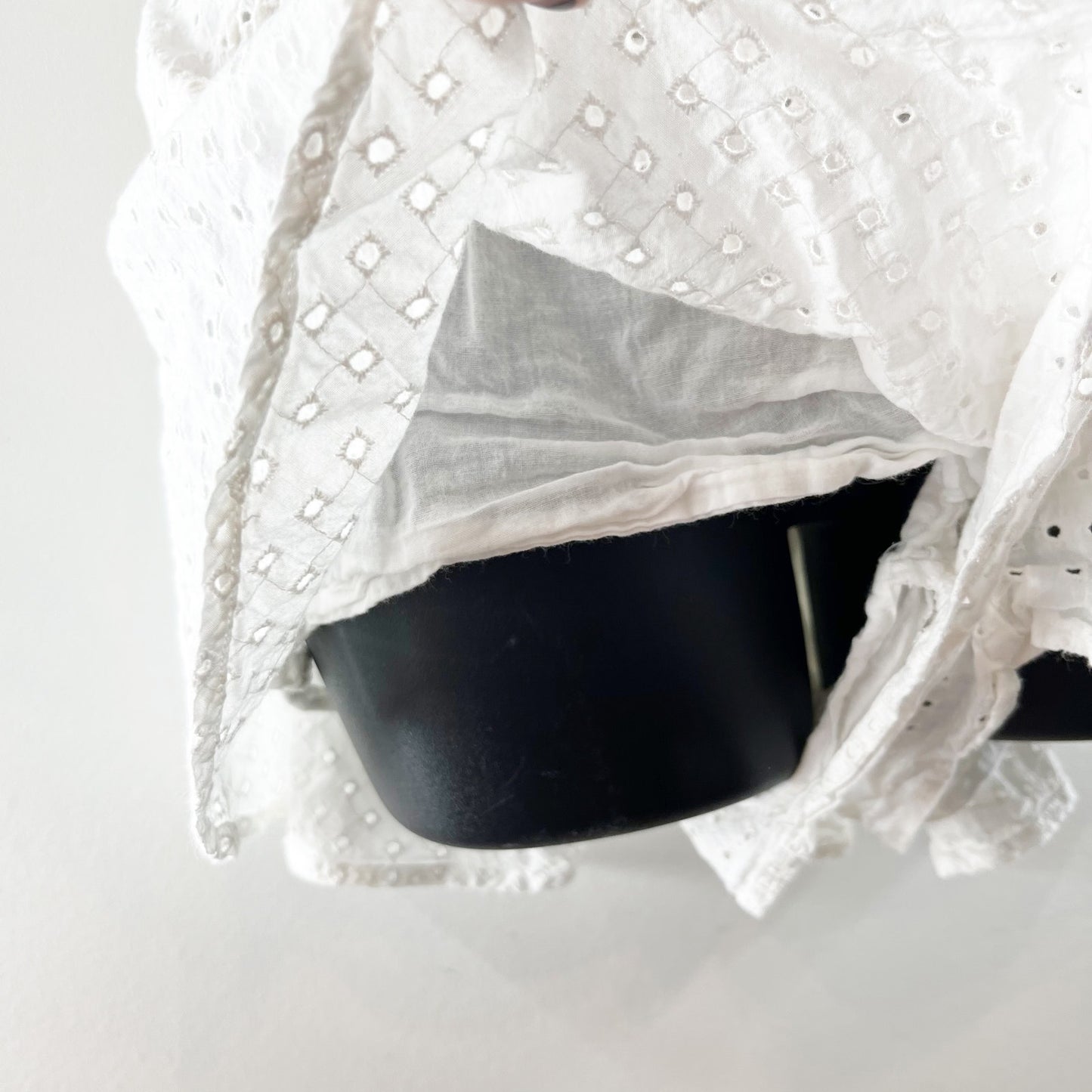 MINKPINK Celestial Eyelet Square Neck Crop Top & Flounce Short Set White M / L