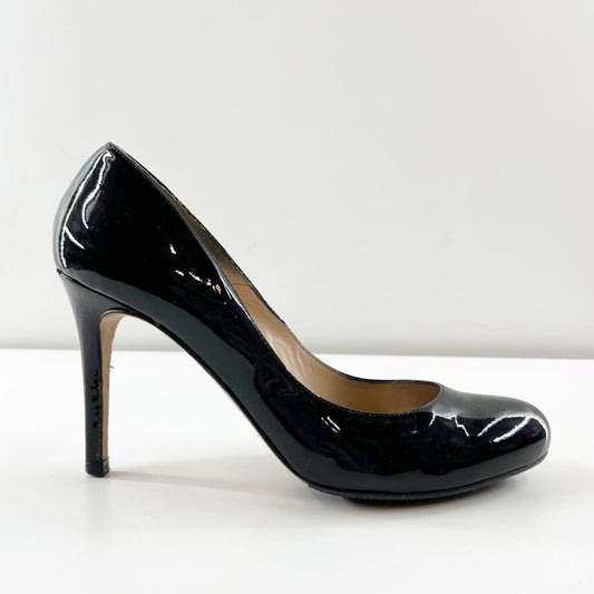 L.K. Bennett Patent Stilletto Pump Heels Black 39 / 9