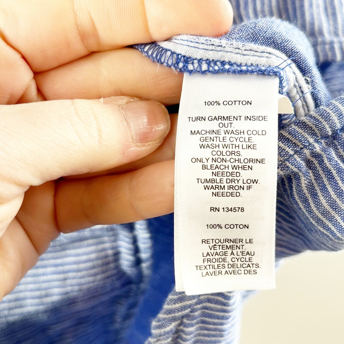 Vineyard Vines Belle Sleeveless Striped Cotton Mini Tunic Dress Blue Small