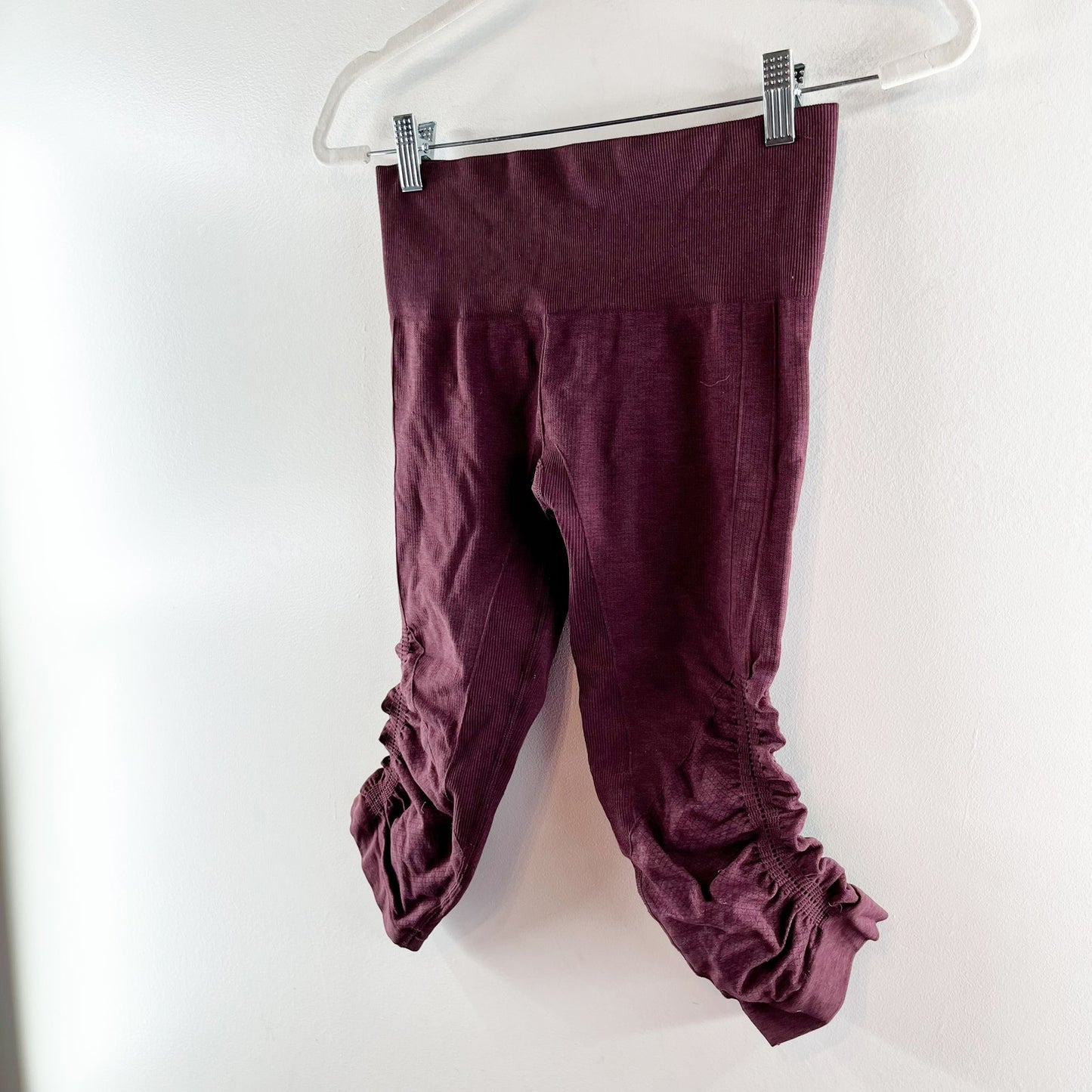 Lululemon In The Flow Mid-Rise Crop II Leggings Heathered Bordeaux Drama 4