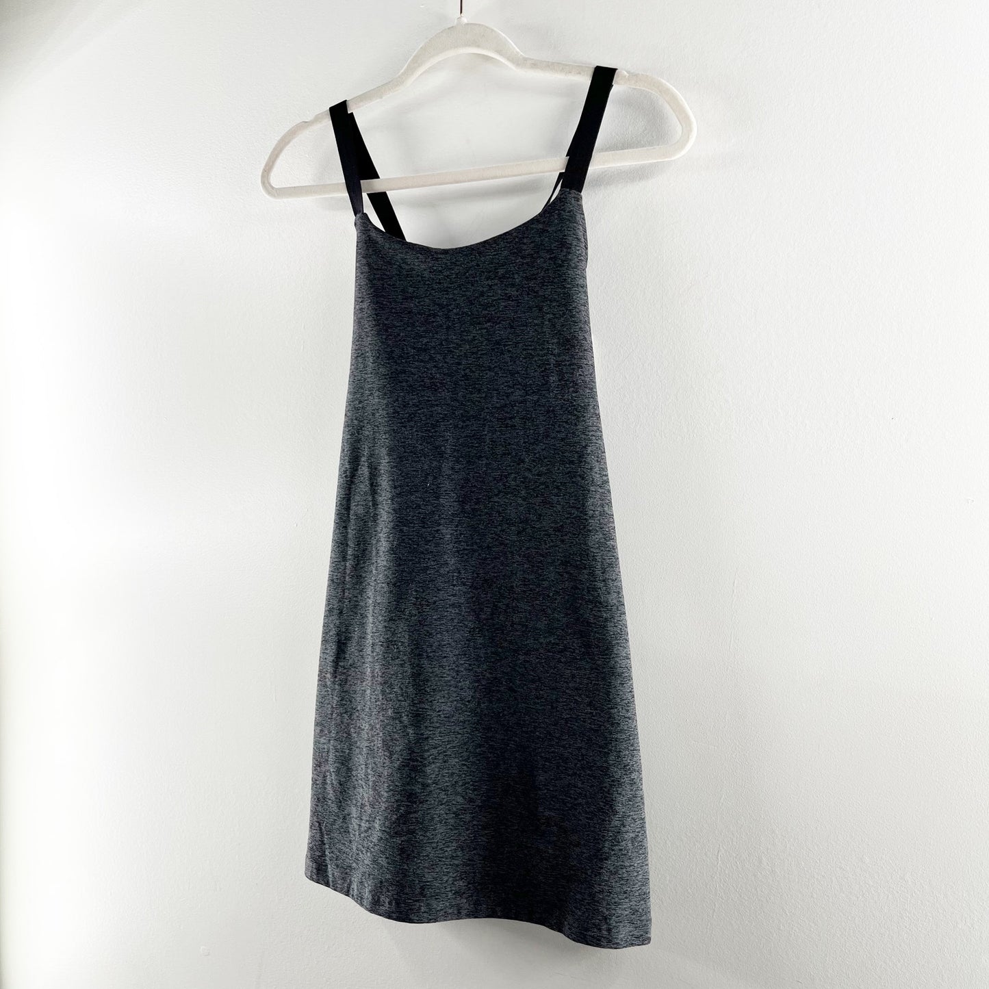 Beyond Yoga Spacedye Move It Tennis Mini Dress Black Charcoal Gray Small