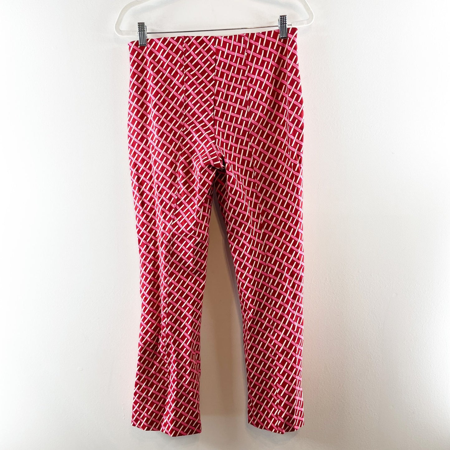 Maeve Anthropologie Margot Cropped Pull On Kick Flare Pants Red Pink Small