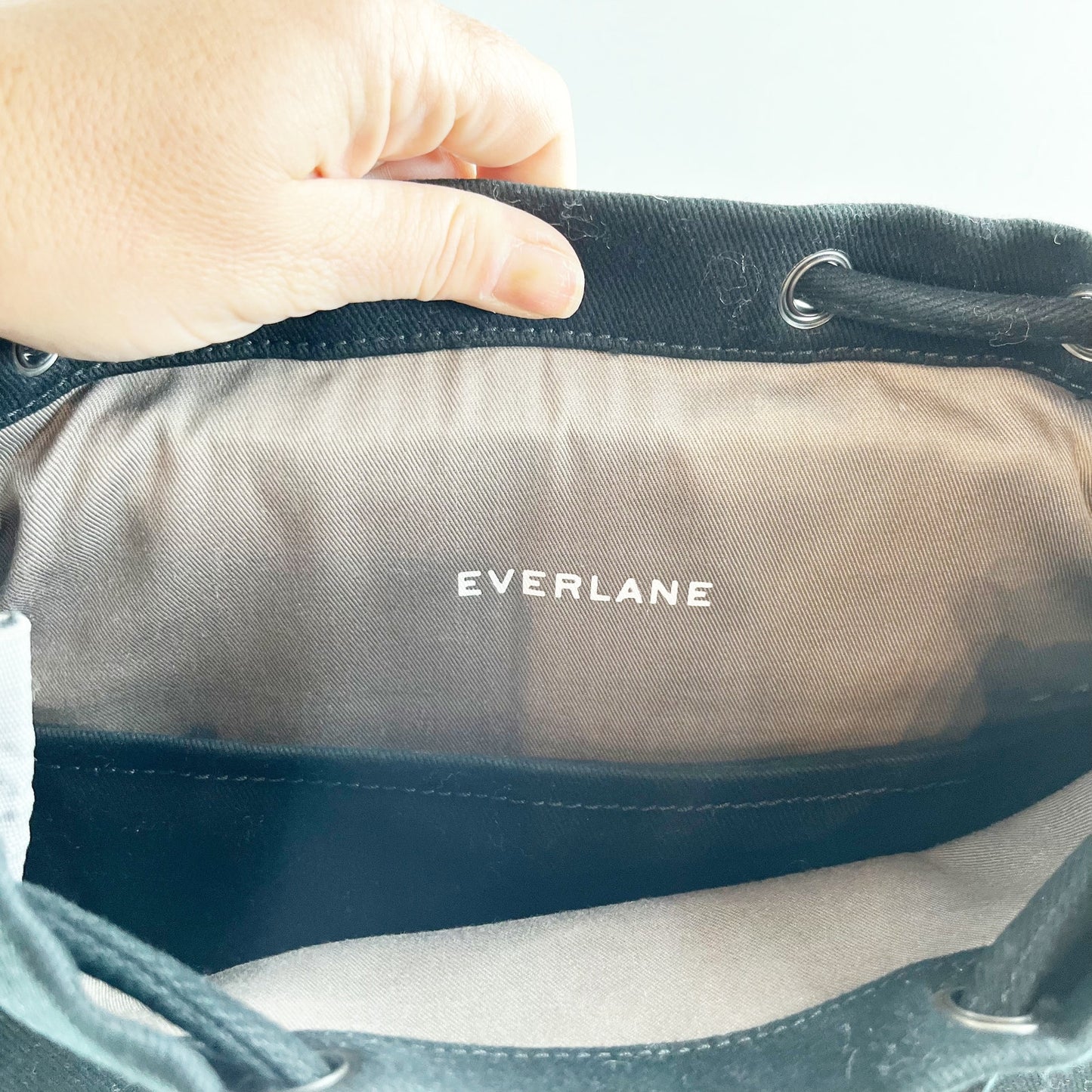 Everlane The Modern Snap Unisex Black Canvas Backpack